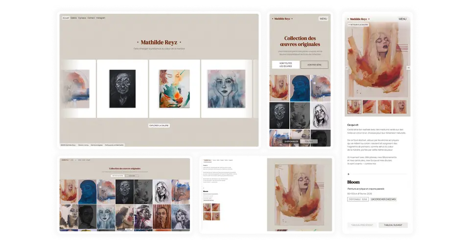 Aperçu du site Mathelle Art